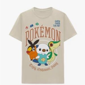 Official unisex  unova starters Pokémon Graphic T-Shirt, size XL